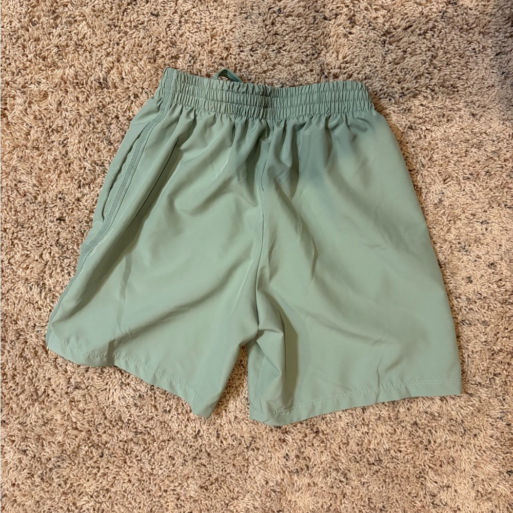 Nike Kids Sage Green Athletic Shorts - Picture 2 of 2